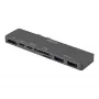 DELTACO USBC-1290 Thunderbolt 3 dokkimisjaam - hõbedane - 40 Gbit/s - 4K Ultra HD