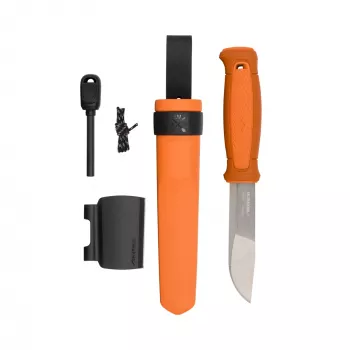 Morakniv Kansbol Fikseeritud Teraga Nuga Ellujäämiskomplektiga, Oranž