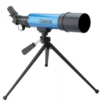 Carson Aim Telescope 50mm Refractor with 3x Barlow Lens and Aluminum Tripod