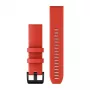 Garmin QuickFit 22mm Silicone Watch Strap Laser Red with Black Stainless Steel Buckle 010-12901-02