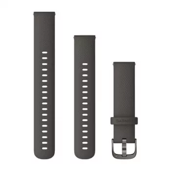 Garmin QuickFit 18 mm Silicone Watch Band Graphite with Slate Gray Stitching 010-12932-0E
