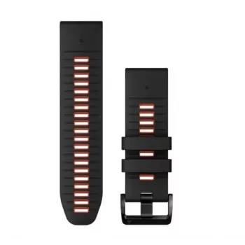Garmin QuickFit 26mm Silicone Watch Band Black/Red 010-13281-06
