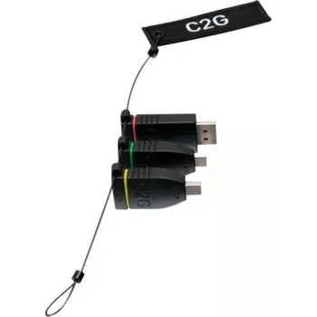 C2G Universal Adapter Ring with Color Coded Connectors - Video/Audio Adapter Kit - Black - 4K Support