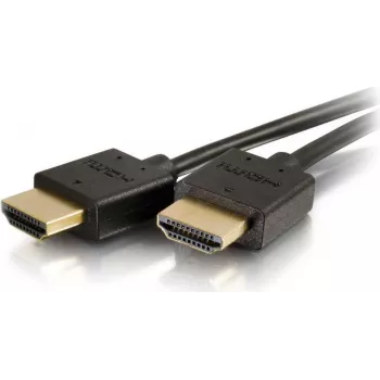 CABLES2GO C2G 0.6 m Flexible High Speed HDMI-kaabel madala profiiliga pistikutega - 4K 60 Hz - HDMI Type A isane - HDMI Type A isane - 3D - 10.2 Gbps - Must (41362)