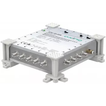 AXING SPU05809N Active Multiswitch 5-in-8, 4 SAT + 1 Terrestrial, 8 Subscriber Outputs, DiSEqC 2.0, 18V DC