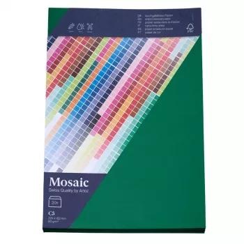Artoz Papier Mosaic Envelopes DIN C5 Without Window Fir Green Wet Adhesive 20 Pieces