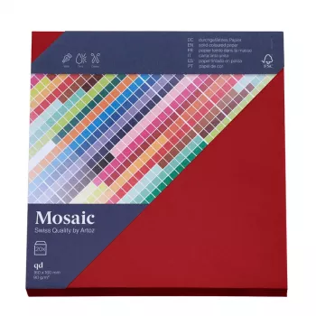 Artoz Mosaic ruudukujulised ümbrikud tulerpunased akendeta kleepsuvalt 20-pakk (155x155 mm, 100 gsm)
