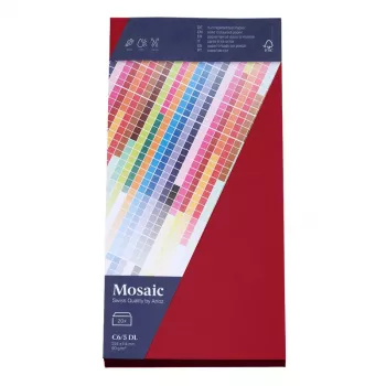 Artoz Papier Mosaic Envelopes DIN Long No Window Red 20 Pieces