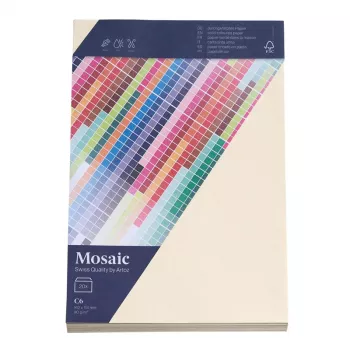 Artoz Papier Mosaic ümbrikud DIN C6 aknata elevandiluu märgliimiga 20 tk