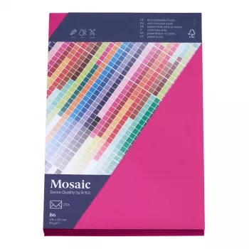 Artoz Papier Mosaic ümbrikud DIN B6 aknata fuksia märgliimiga 20 tk