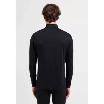 Odlo Merino 200 BL Top Turtle Neck LS Half Zip - Must, suurus M