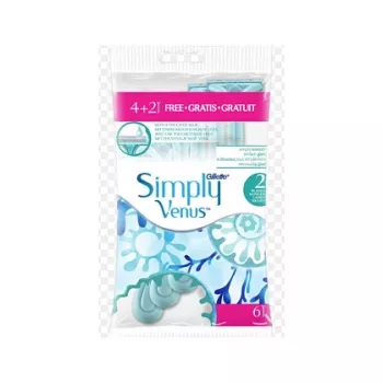 Gillette Simply Venus 2 ühekordsed raseerijad – sinised, 6 tk