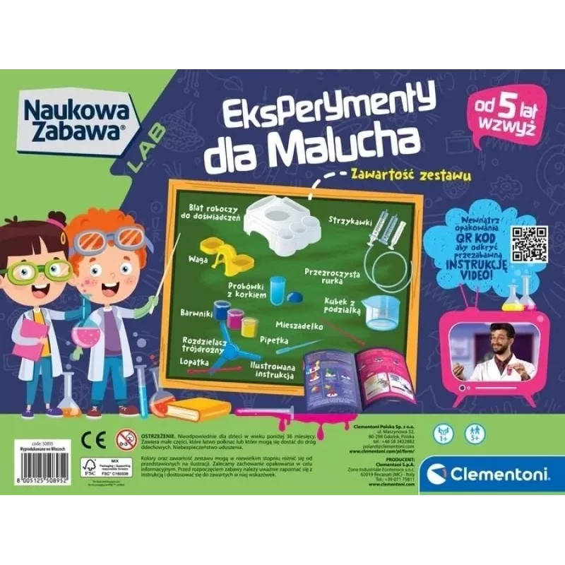 Clementoni Science & Play - Experiments for Toddlers Educational Kit 50895