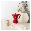 Bialetti Moka Exclusive 3-tassi punane pliidil espresso valmistaja (9055)