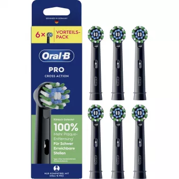 Oral-B Pro CrossAction Replacement Brush Heads Black 6-Pack (015424)