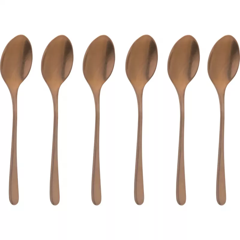 Sambonet Taste PVD 6 Espresso Spoon Set Antique Copper