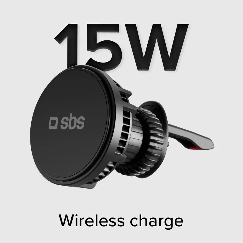 SBS TESUPFANWIR15W 15W Qi juhtmevaba auto laadija jahutusventilaatoriga - must