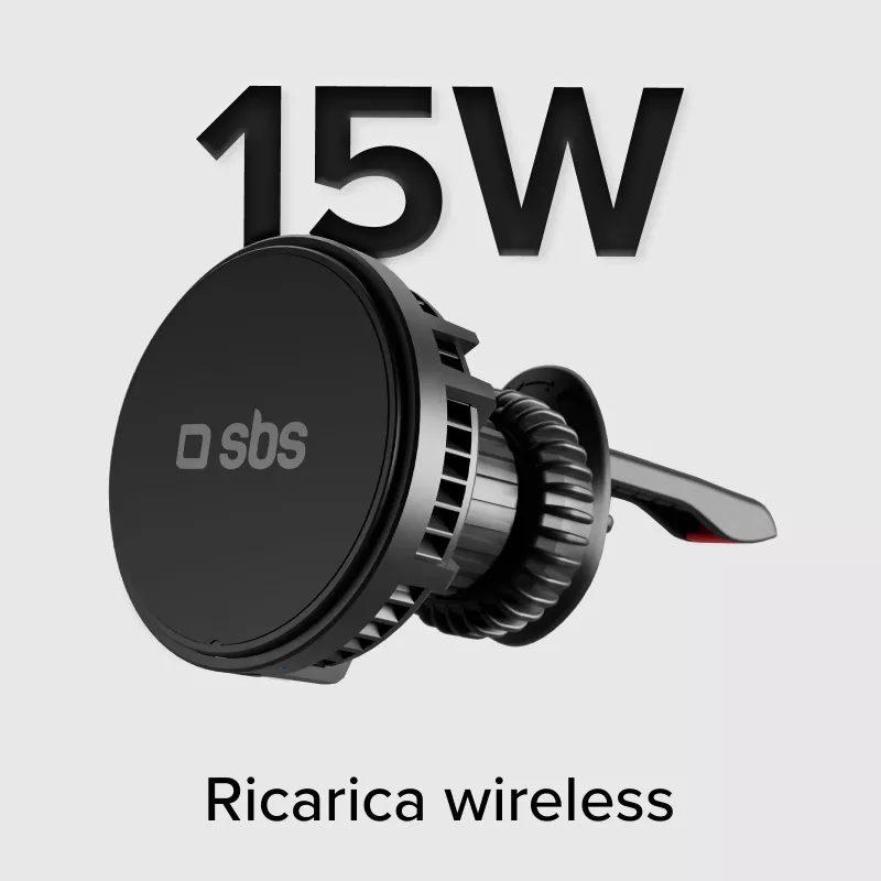 SBS TESUPFANWIR15W 15W Qi juhtmevaba auto laadija jahutusventilaatoriga - must