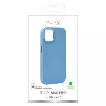 Puro ICON Mag Pro ümbris Apple iPhone 15 6,1 inch MagSafe helesinine PUIPC1561ICONMPLBL