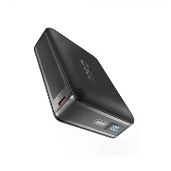 SBS HD 30W 10000mAh USB-C Power Bank LCD-ekraaniga - Must