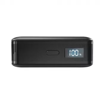 SBS HD 30W 10000mAh USB-C Power Bank LCD-ekraaniga - Must