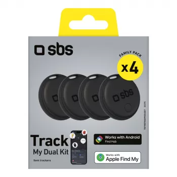 SBS Universal Tracker Track My Dual Set of 4 - Black