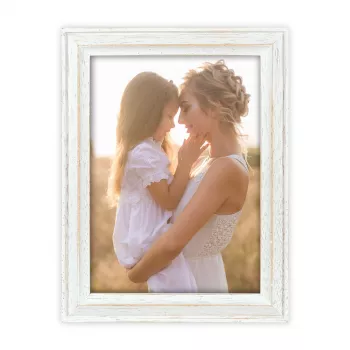 ZEP Rosel White 15x20 Wood Portrait Photo Frame AC268W