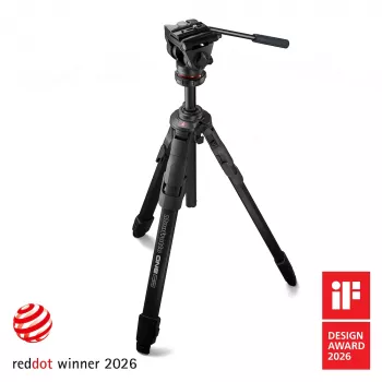 Manfrotto ONE Alumiiniumist statiiv 500X Fluid Peakaga