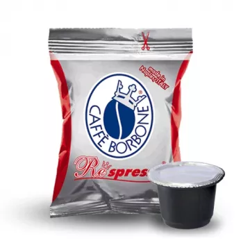 Caffè Borbone Respresso Miscela Rossa 50 kohvikapslit Nespresso OriginalLine'ile, 5g tükk, tume röst, 250g kokku