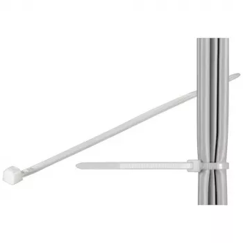 TECHLY Kaablisidemed 370x3,6 mm Valged 100 tk