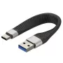 TECHLY USB 3.0 USB-A to USB-C 3.2 Gen2 15W M/M 12cm FPC kaabel