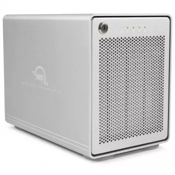 OWC Mercury Elite Pro Quad - HDD korpus - 2.5/3.5 tolli - Serial ATA III - USB 3.1 Gen 2 Type-C - Hõbedane