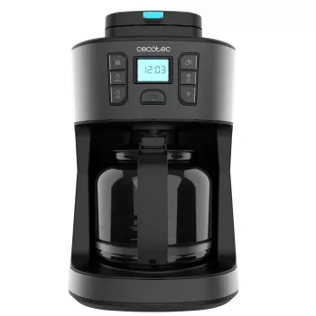 Cecotec Coffee 66 Grind & Drop Drip Coffee Maker with Conical Burr Grinder, 1.2 L, 900 W, Black