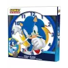 KIDS Sonic The Hedgehog seinakell 25 cm ümmargune plastikust analoogkvartskell mitmevärviline