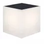 NewGarden WALLY 18x18x18 Solar Wall Planter with Integrated LED Light, Warm White 3000K, 1 Lumen, Matte White