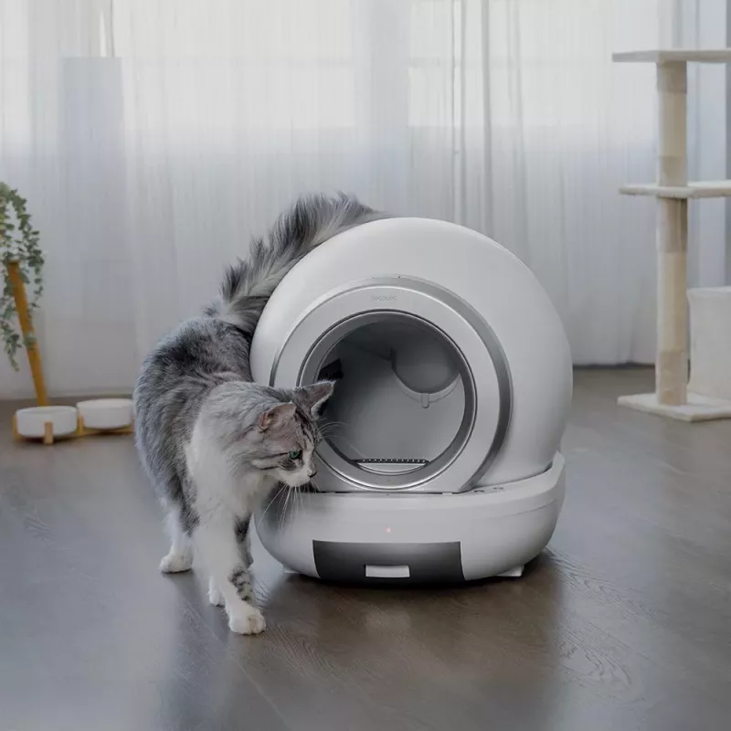 Cecotec Pumba 7000 CleanKitty Compact Connected iseseisev kassiliivakast, Wi-Fi, 10L prügikast, 6L liivamahutavus, automaatne pöörlemine, ohutusandurid, nutitelefoni rakendus
