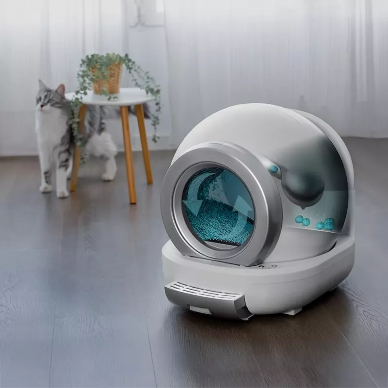 Cecotec Pumba 7000 CleanKitty Compact Connected iseseisev kassiliivakast, Wi-Fi, 10L prügikast, 6L liivamahutavus, automaatne pöörlemine, ohutusandurid, nutitelefoni rakendus