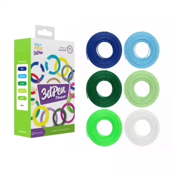 Myfirst 3D Pen Filament Refills 6x5m PLA 1.75mm Cool Colors Assortment FP8001AC-CC01