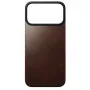 Nomad Modern Leather Back Case for Apple iPhone 17 Pro Max, MagSafe Compatible, Full-Grain Horween Leather, Rustic Brown