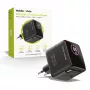 Mobile Origin 65W GaN Laadija PW3 USB-C Sissetõmmatav Kaabel 65cm + USB-A Must
