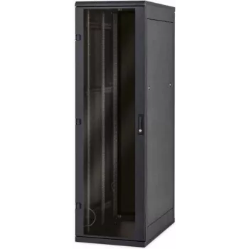 TRITON 19-tolline põrandakapp 18U 600x600mm must karastatud klaasuks 800 kg kandevõime
