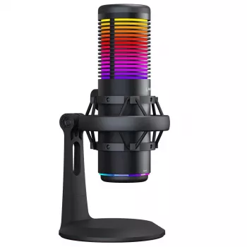 Rampage Bemol RGB USB-C lauamikrofon amortiseeriva kinnitusega, must