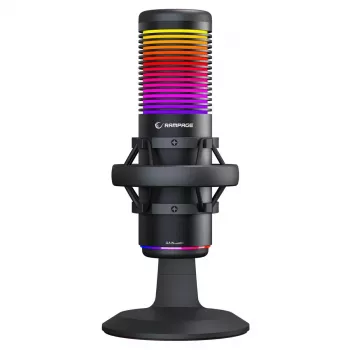 Rampage Bemol RGB USB-C lauamikrofon amortiseeriva kinnitusega, must