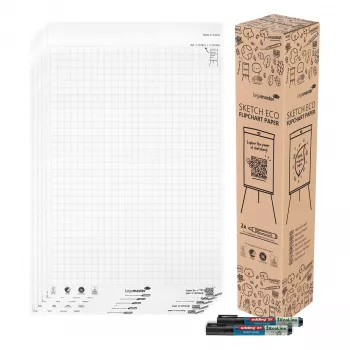 Legamaster Sketch Eco flipchartipaberi plokid, kõrgvalge, 5 tk
