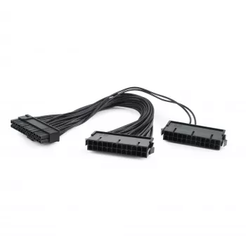 GEMBIRD CC-PSU24-01 24-Pin ATX toite pikenduskaabel, isane-emane, 30 cm, must