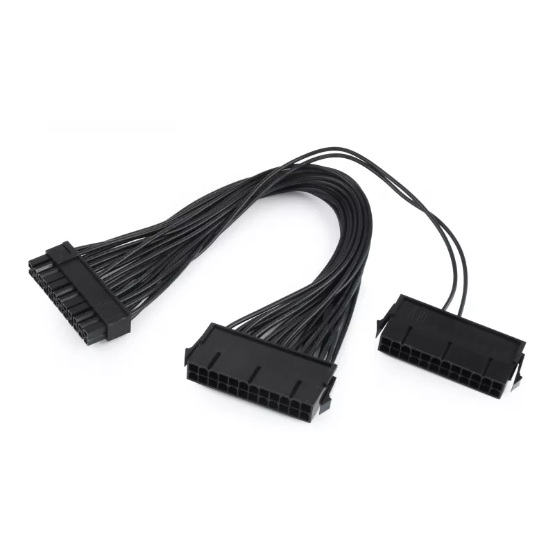 GEMBIRD CC-PSU24-01 24-Pin ATX toite pikenduskaabel, isane-emane, 30 cm, must