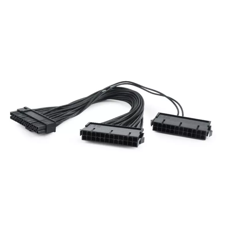GEMBIRD CC-PSU24-01 24-Pin ATX toite pikenduskaabel, isane-emane, 30 cm, must