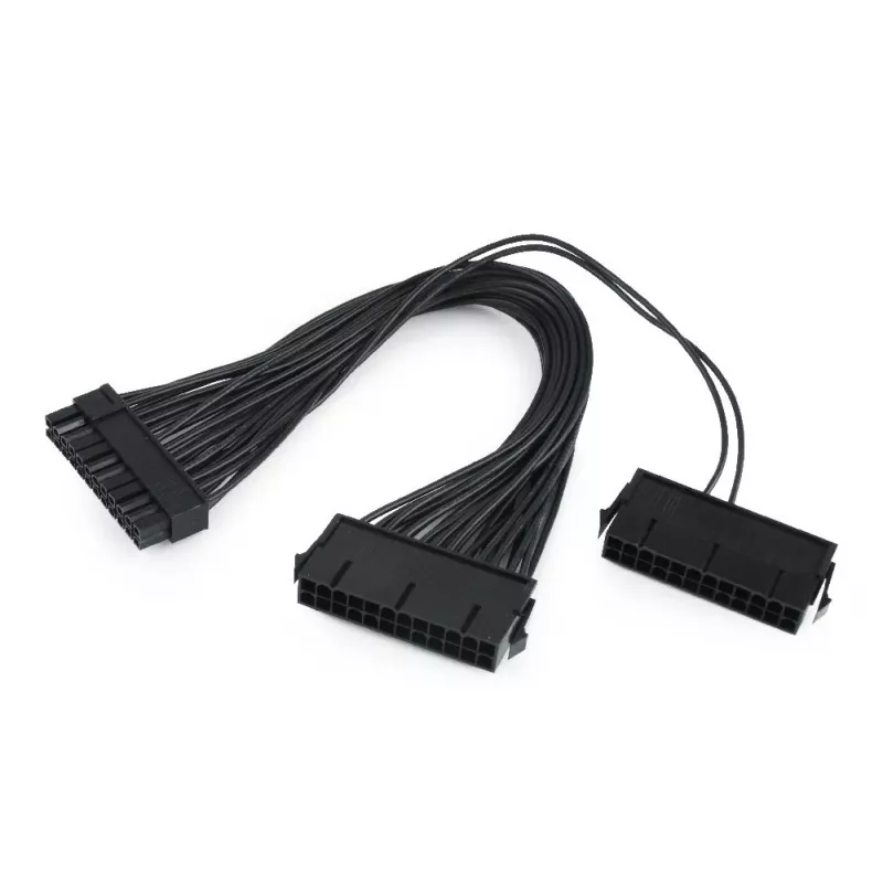 GEMBIRD CC-PSU24-01 24-Pin ATX toite pikenduskaabel, isane-emane, 30 cm, must