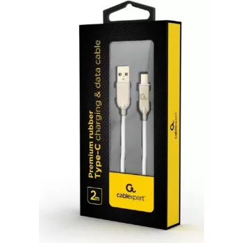 Gembird CC-USB2R-AMCM-2M-W USB 2.0 kaabel, USB-A USB-C-le, kummist, 2m, valge