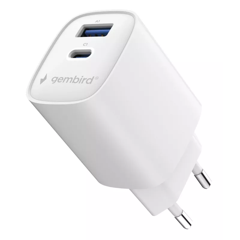 Gembird TA-UC-1A1C-PD45-01-W 45W USB-C PD seinadapter valge